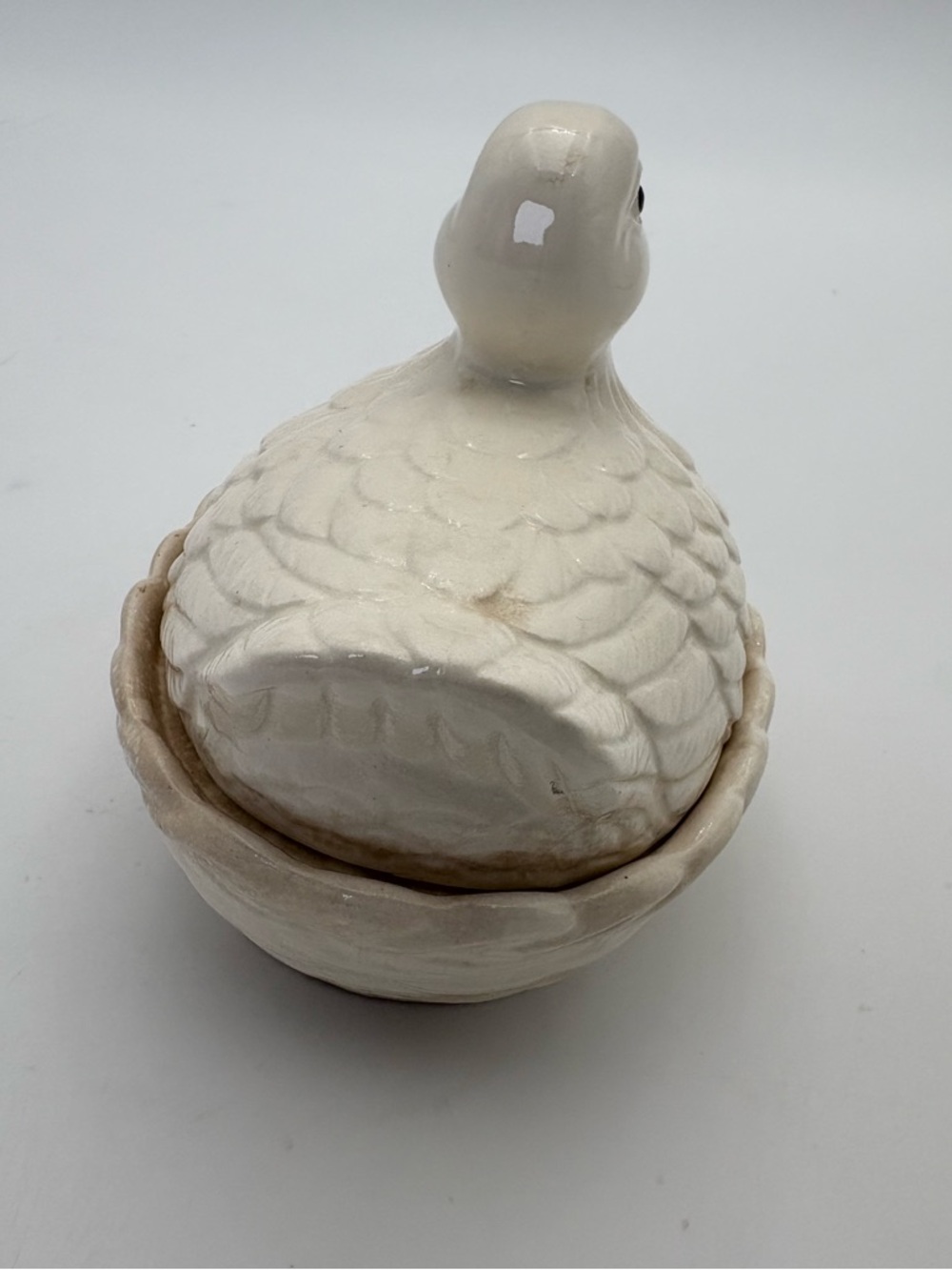 Vintage Ceramic Duck-on-Nest Covered Dish - made in Japan - Picture 7 of 16